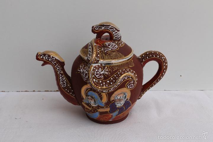 Antig&uuml;edades: JUEGO DE CAFE SATSUMA DE 9 SERVICIOS - Foto 3