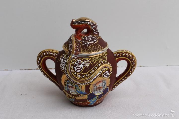 Antig&uuml;edades: JUEGO DE CAFE SATSUMA DE 9 SERVICIOS - Foto 4