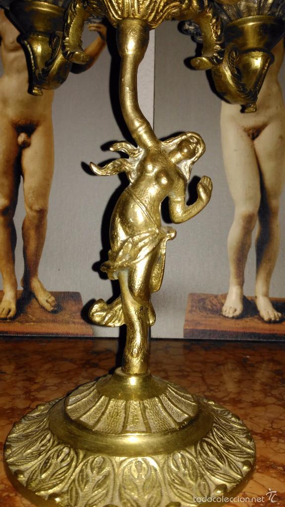 Antig&uuml;edades: Bonito candelabro electrificado - Foto 2