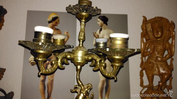 Antig&uuml;edades: Bonito candelabro electrificado - Foto 3