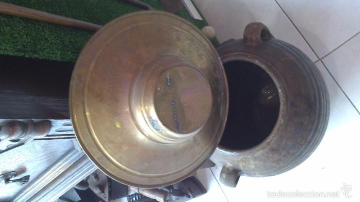 Antig&uuml;edades: cuenco , plato de laton con incrustaciones - Foto 2
