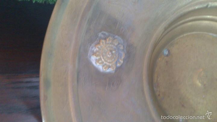 Antig&uuml;edades: cuenco , plato de laton con incrustaciones - Foto 5
