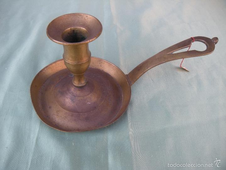Antig&uuml;edades: ANTIGUA PALMATORIA DE BRONCE PARA VELA. - Foto 1