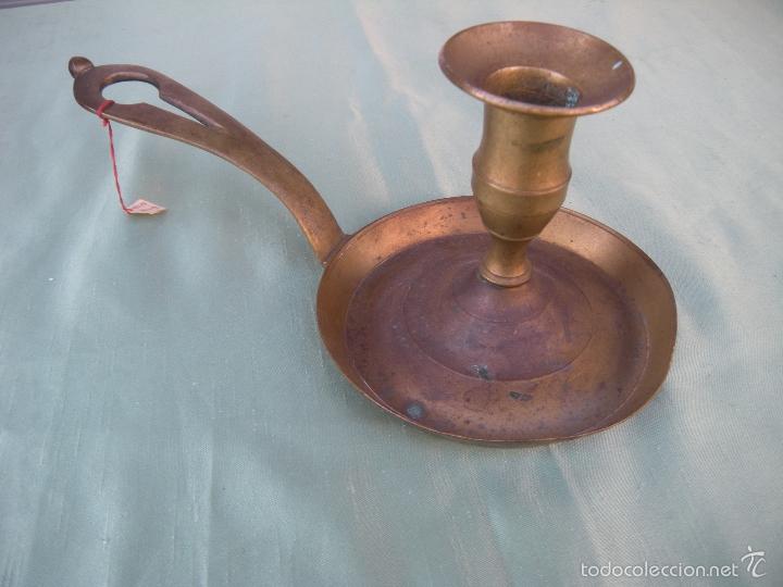 Antig&uuml;edades: ANTIGUA PALMATORIA DE BRONCE PARA VELA. - Foto 4