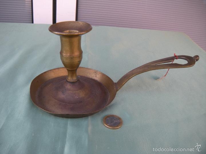 Antig&uuml;edades: ANTIGUA PALMATORIA DE BRONCE PARA VELA. - Foto 5