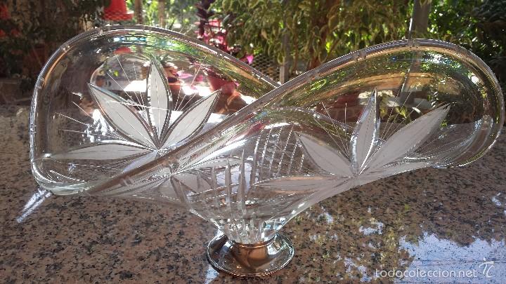 Antig&uuml;edades: antiguo centro de mesa en cristal - Foto 1