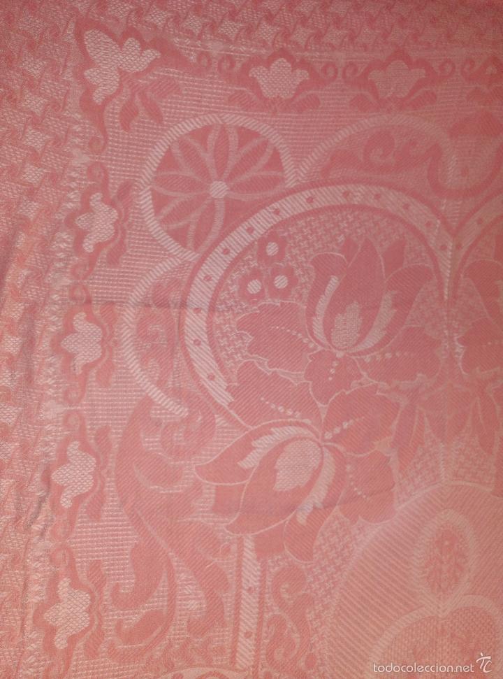 Antig&uuml;edades: Colcha antigua de algod&oacute;n rosa - Foto 3