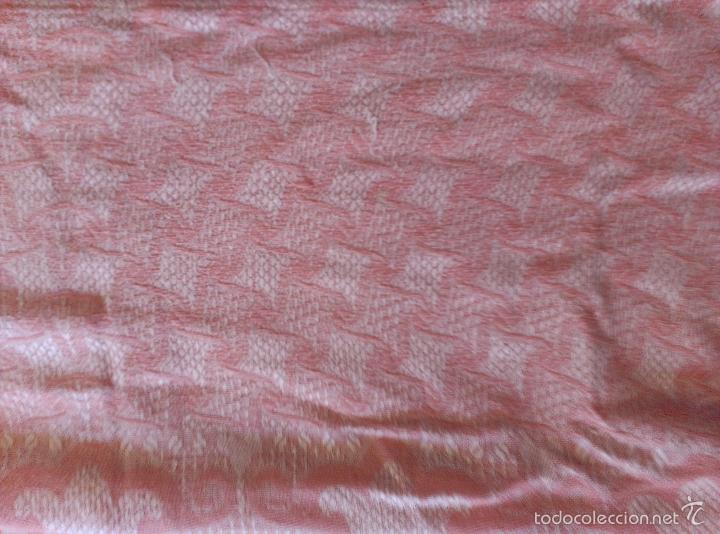 Antig&uuml;edades: Colcha antigua de algod&oacute;n rosa - Foto 5