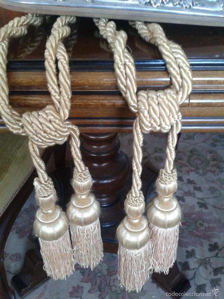 Antig&uuml;edades: BONITO RECOGECORTINAS DE MADERA. - Foto 3