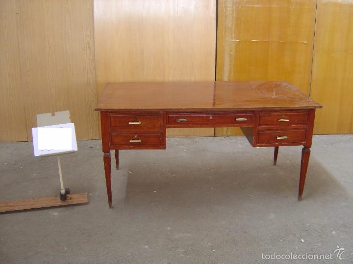 Antig&uuml;edades: Mesa de despacho con 5 cajones - Foto 1