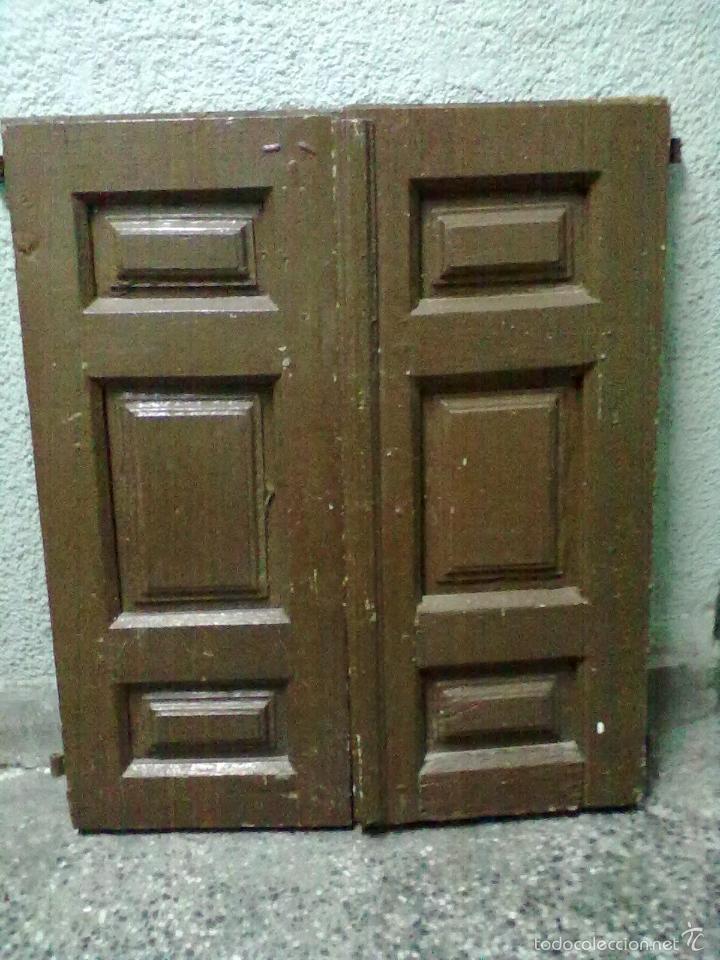 Antig&uuml;edades: POSTIGOS PAREJA CONTRAVENTANAS CON VENTANUCOS - Foto 5