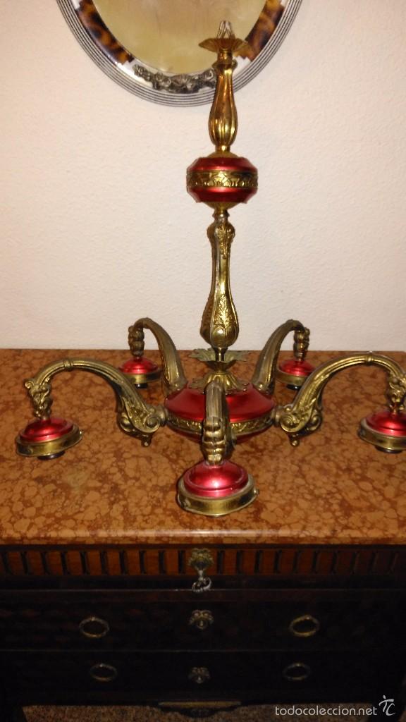 Antig&uuml;edades: L&aacute;mpara sal&oacute;n modernista - Foto 1