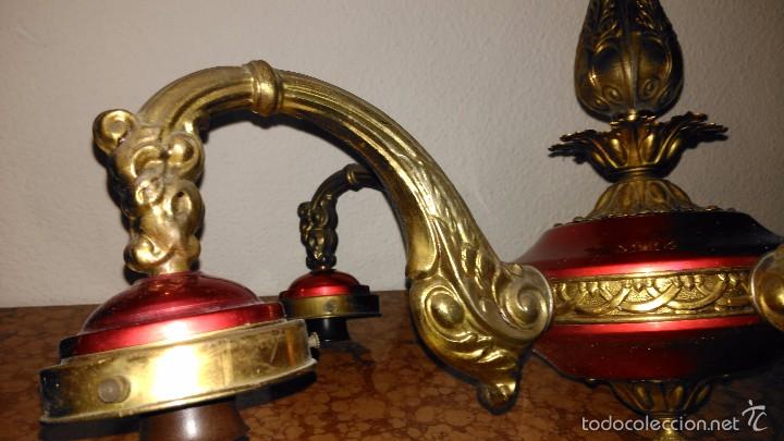 Antig&uuml;edades: L&aacute;mpara sal&oacute;n modernista - Foto 6