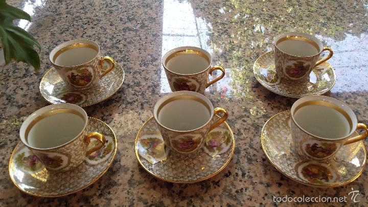 Antig&uuml;edades: antiguo juego de tazas de cafe - Foto 2