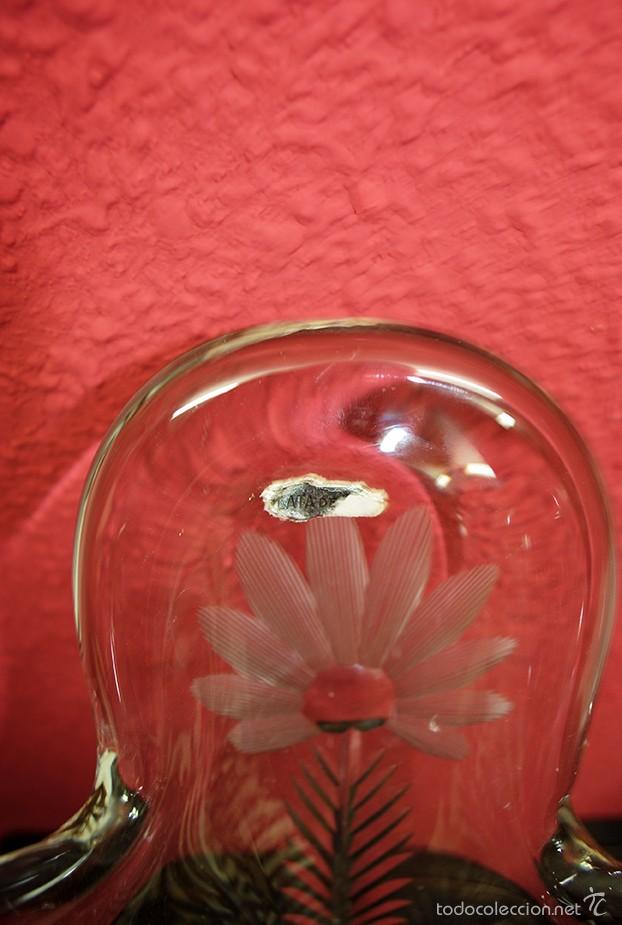 Antig&uuml;edades: JARR&Oacute;N ANTIGUO DE CRISTAL PIE DE PLATA - Foto 3