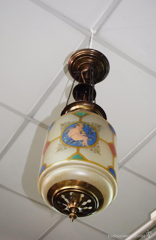 Antig&uuml;edades: FAROL ANTIGUO DE TECHO - Foto 1