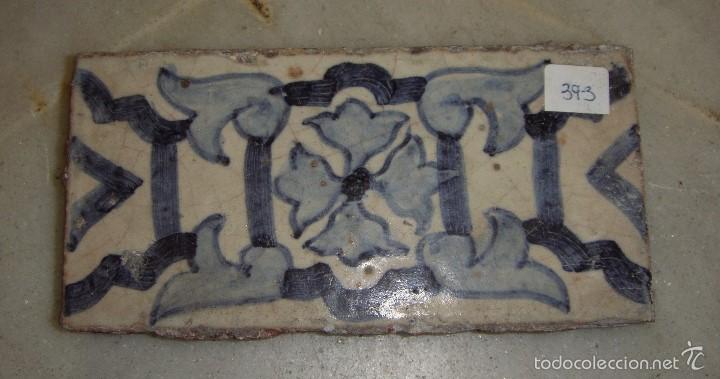 Antig&uuml;edades: Azulejo rectangular S.XVIII. Triana. - Foto 1
