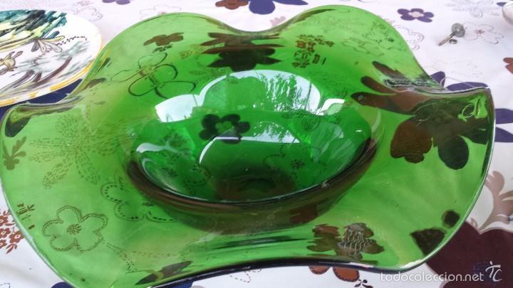 Antig&uuml;edades: antiguo centro de mesa en cristal - Foto 2