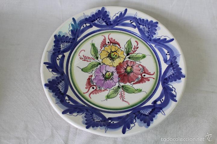Antig&uuml;edades: plato de colgar en ceramica - Foto 1