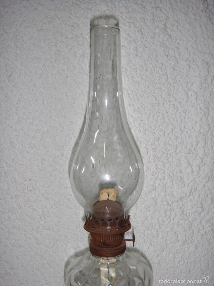 Antig&uuml;edades: Antiguo Quinqu&eacute; de Cristal.Completamente transparente. - Foto 2