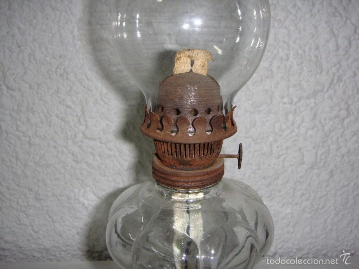 Antig&uuml;edades: Antiguo Quinqu&eacute; de Cristal.Completamente transparente. - Foto 4