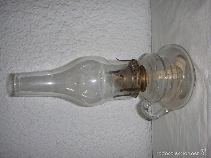 Antig&uuml;edades: Antiguo Quinqu&eacute; de Cristal.Completamente transparente. - Foto 4