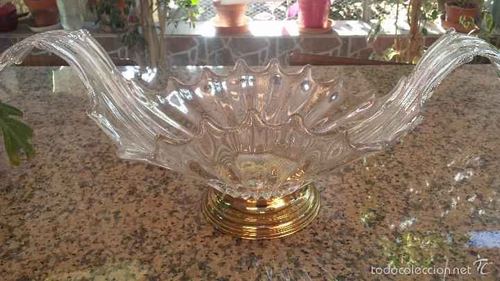 Antig&uuml;edades: antiguo centro de mesa en cristal - Foto 1