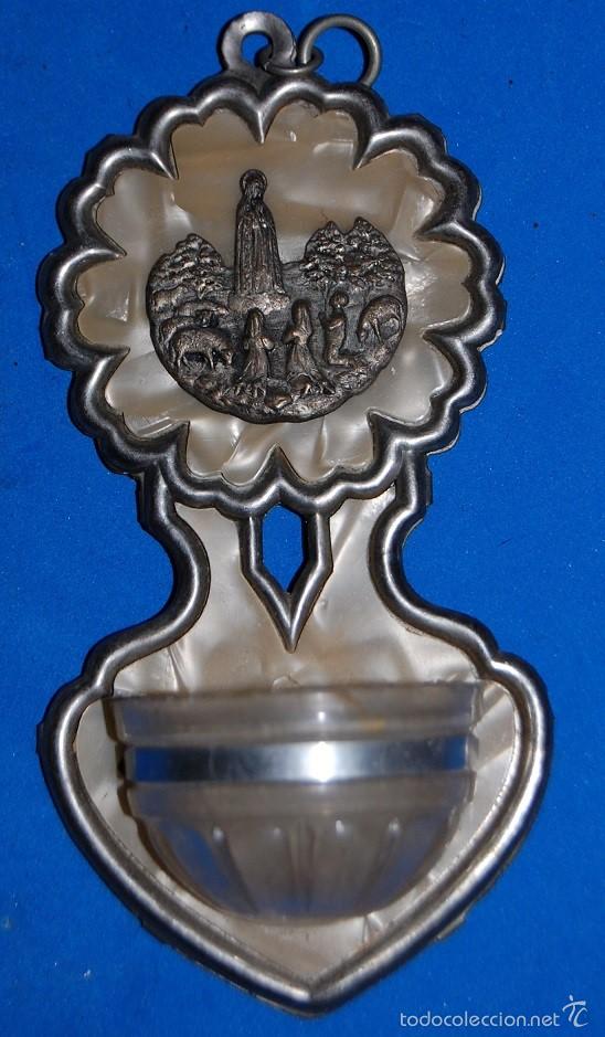 Antig&uuml;edades: BENDITERA VIRGEN DE FATIMA/NUESTRA SE&Ntilde;ORA DE FATIMA - Foto 1