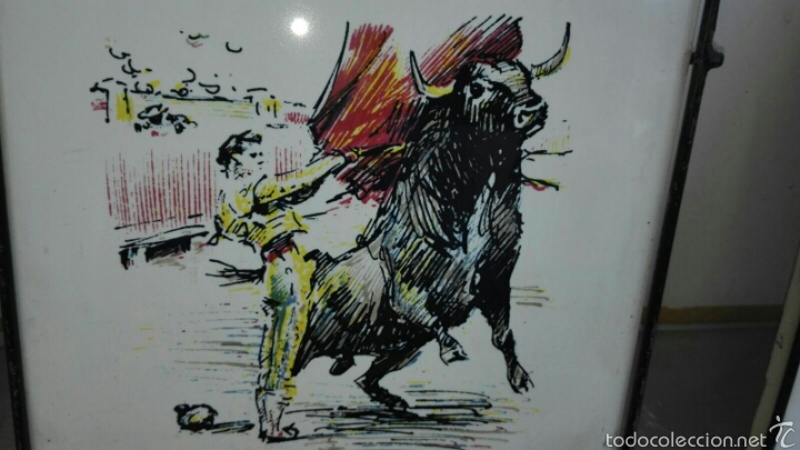 Antig&uuml;edades: Lote de tres azulejos de Antonio Ferrer. - Foto 3