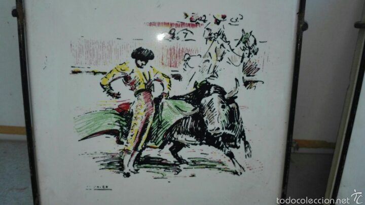 Antig&uuml;edades: Lote de tres azulejos de Antonio Ferrer. - Foto 4