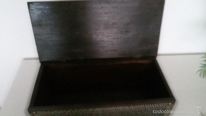 Antig&uuml;edades: ARCA COLONIAL - EBONIZADA - TARACEA DE MADREPERLA - Foto 7