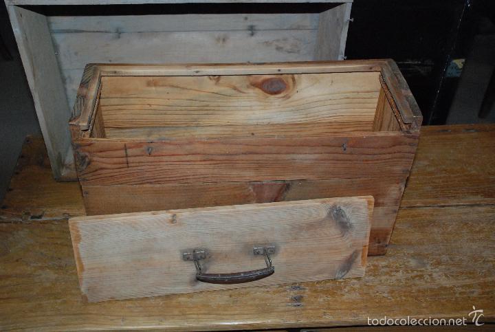 Antig&uuml;edades: ANTIGUA CAJA DE MADERA PARA HERRAMIENTAS - Foto 5