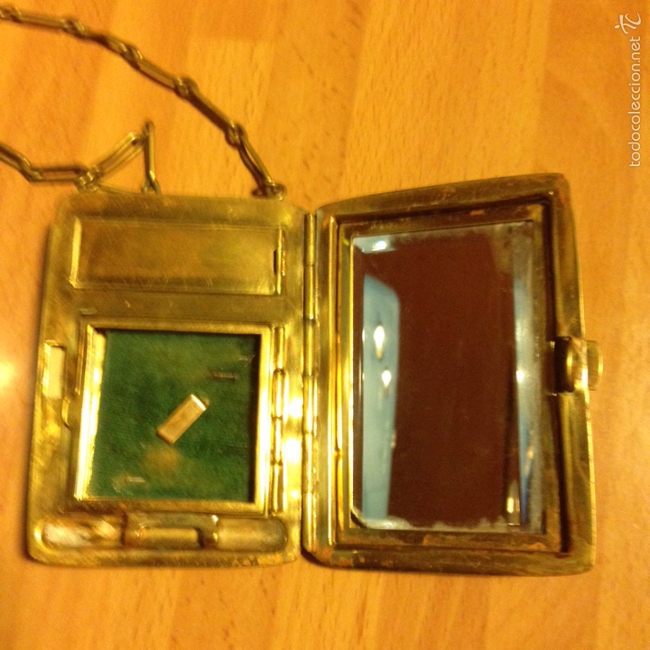 Antig&uuml;edades: Bolso polvera de laton art deco - Foto 5