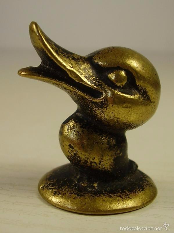 Antig&uuml;edades: Pato en bronce. Art deco. 1920