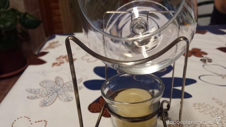 Antig&uuml;edades: antiguo calienta copas de alpaca - Foto 2