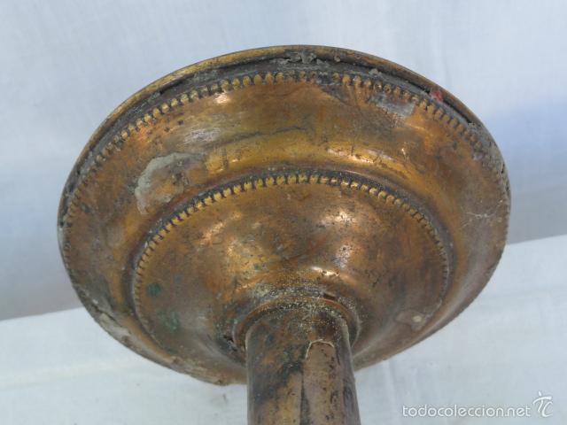Antig&uuml;edades: CANDELABRO ANTIGUO DE LAT&Oacute;N. S.XIX. - Foto 6