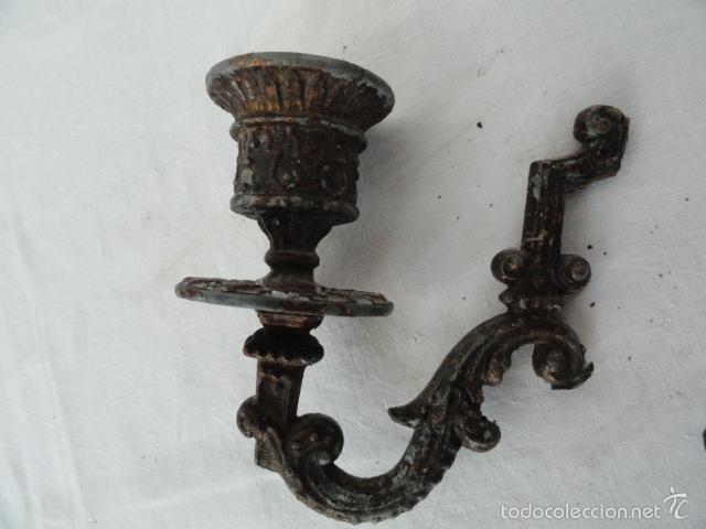 Antig&uuml;edades: ANTIGUO CANDELABRO DE CALAMINA. - Foto 4