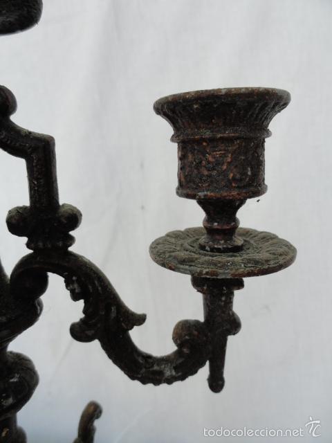 Antig&uuml;edades: ANTIGUO CANDELABRO DE CALAMINA. - Foto 8