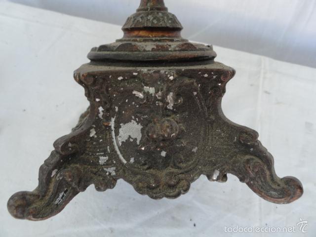 Antig&uuml;edades: ANTIGUO CANDELABRO DE CALAMINA. - Foto 10