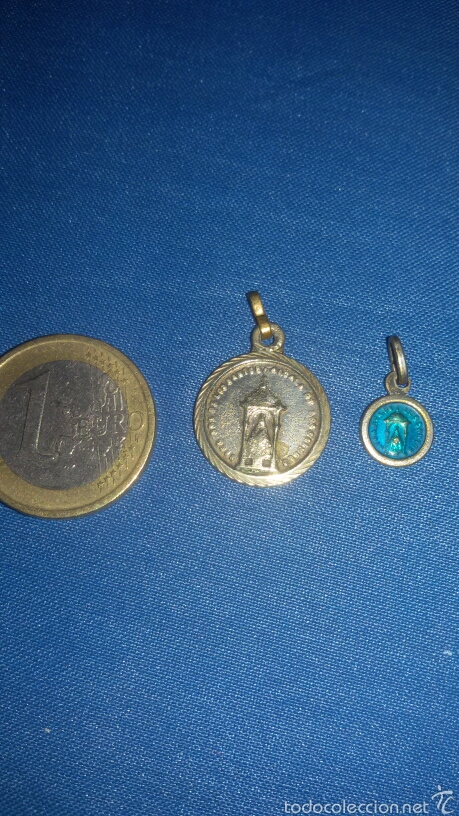 Antig&uuml;edades: Lote de 2 medallas religiosas - Foto 1
