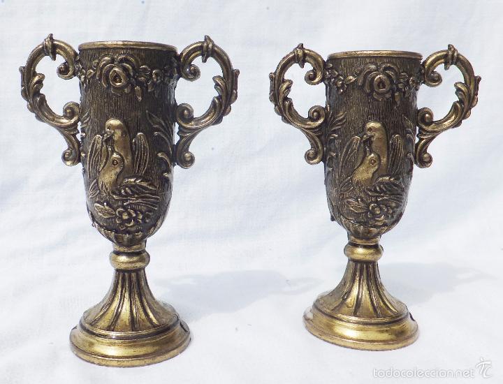 Antig&uuml;edades: Dos copas Made in Italy con palomas - Foto 1