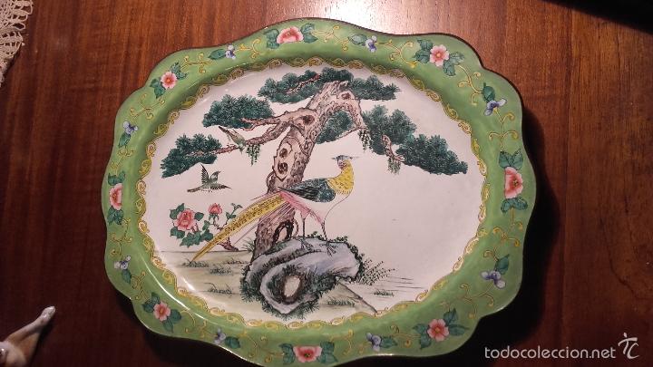 Antig&uuml;edades: Bandeja esmaltada china - Foto 1