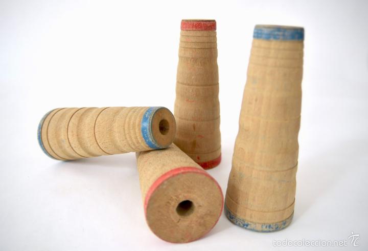 antigua bobina de hilo hilandera en madera de h - Comprar Antigüedades en todocoleccion - 82301636