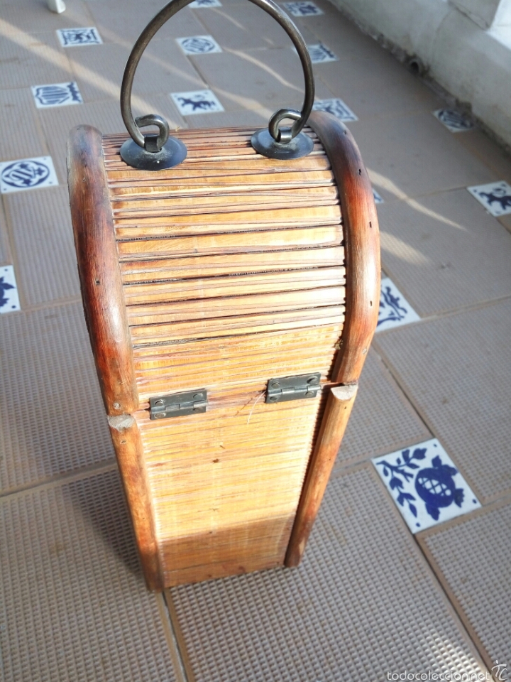 Antig&uuml;edades: Caja madera, botella, botellero, antigua - Foto 2