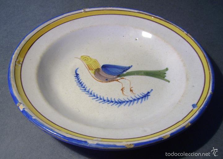 Antig&uuml;edades: PLATO  CER&Aacute;MICA  DE  MANISES  XIX - Foto 3