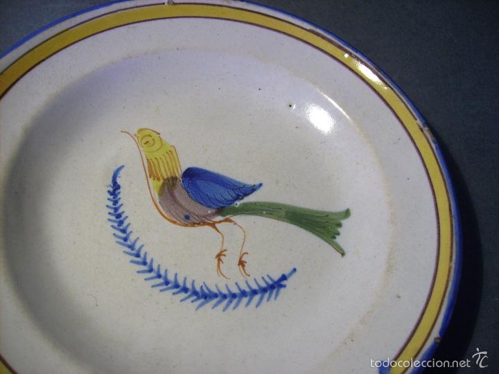 Antig&uuml;edades: PLATO  CER&Aacute;MICA  DE  MANISES  XIX - Foto 5