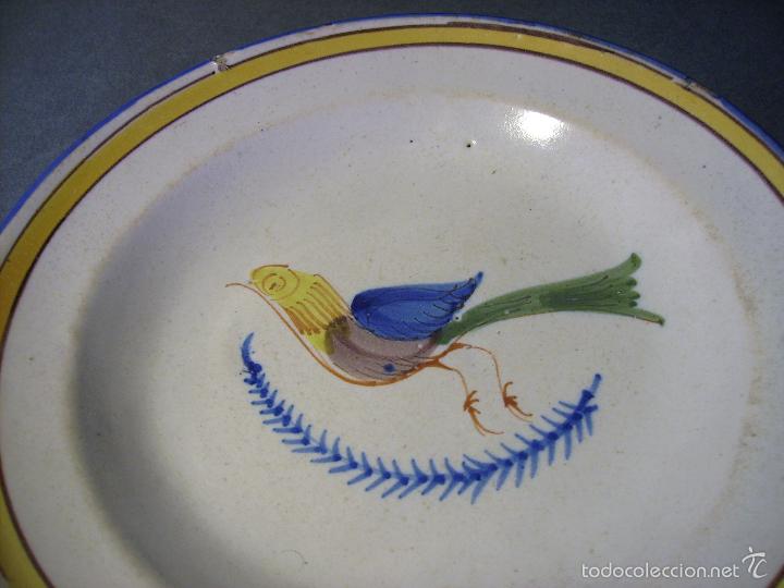 Antig&uuml;edades: PLATO  CER&Aacute;MICA  DE  MANISES  XIX - Foto 7