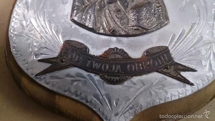 Antig&uuml;edades: Icono de Virgen con ni&ntilde;o en esta&ntilde;o y madera - Foto 4