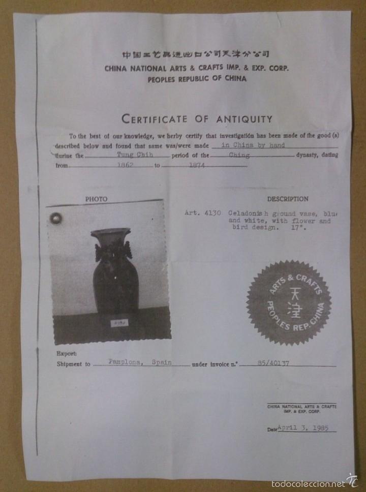 Antig&uuml;edades: Jarron de porcelana china - Foto 10