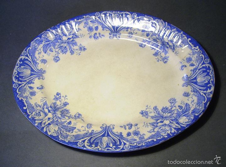 Antig&uuml;edades: BANDEJA  DE  PORCELANA  XIX - Foto 2